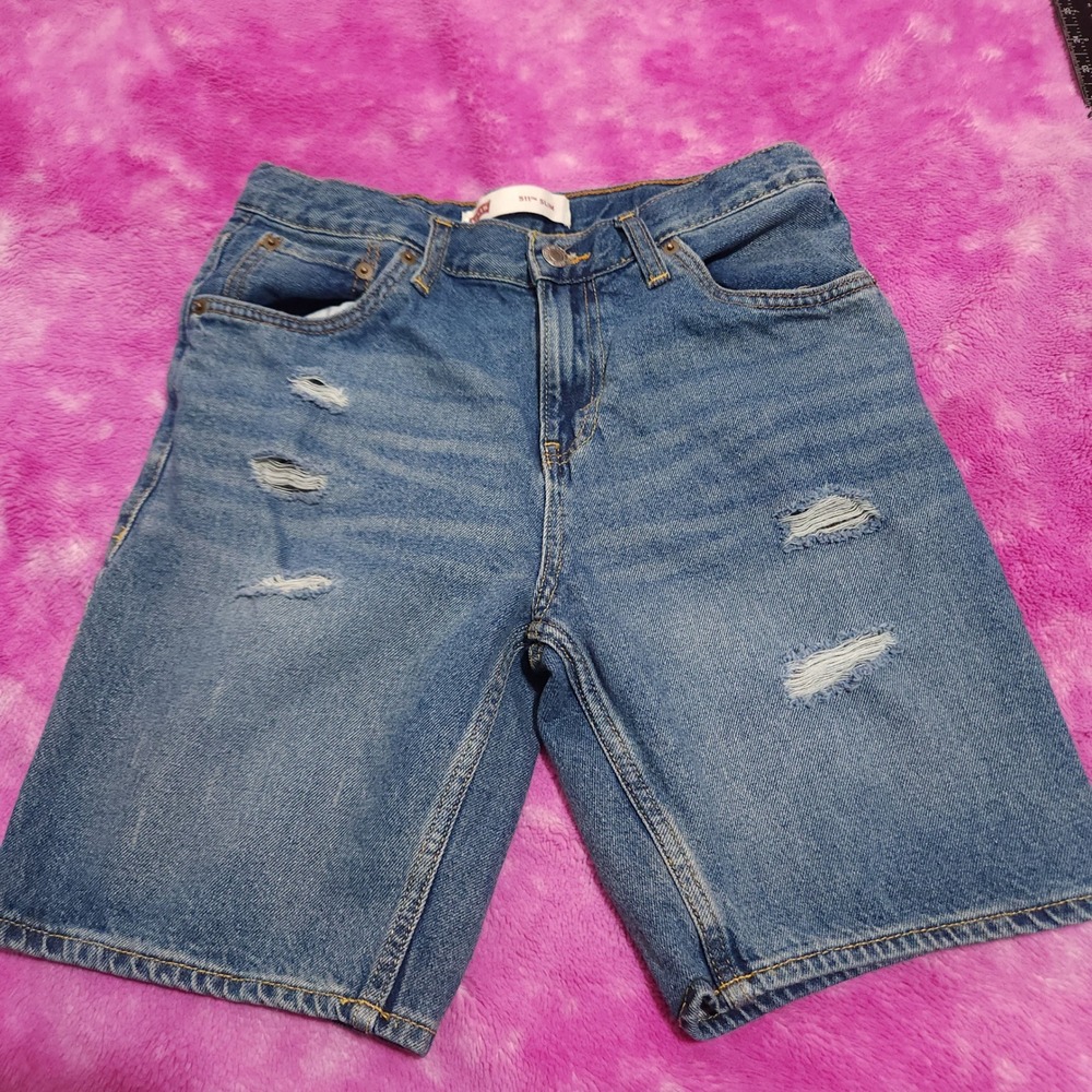 Levi's 511‎ Slim Denim Shorts Boys Size 16 Regular Blue Jean Shorts
